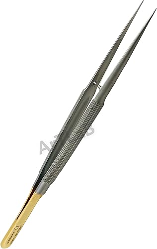 Miniatura 5 de alemán acero TC juego de 3Castroviejo Micro tijeras aguja soporte curvado  fórceps Dental eye-german