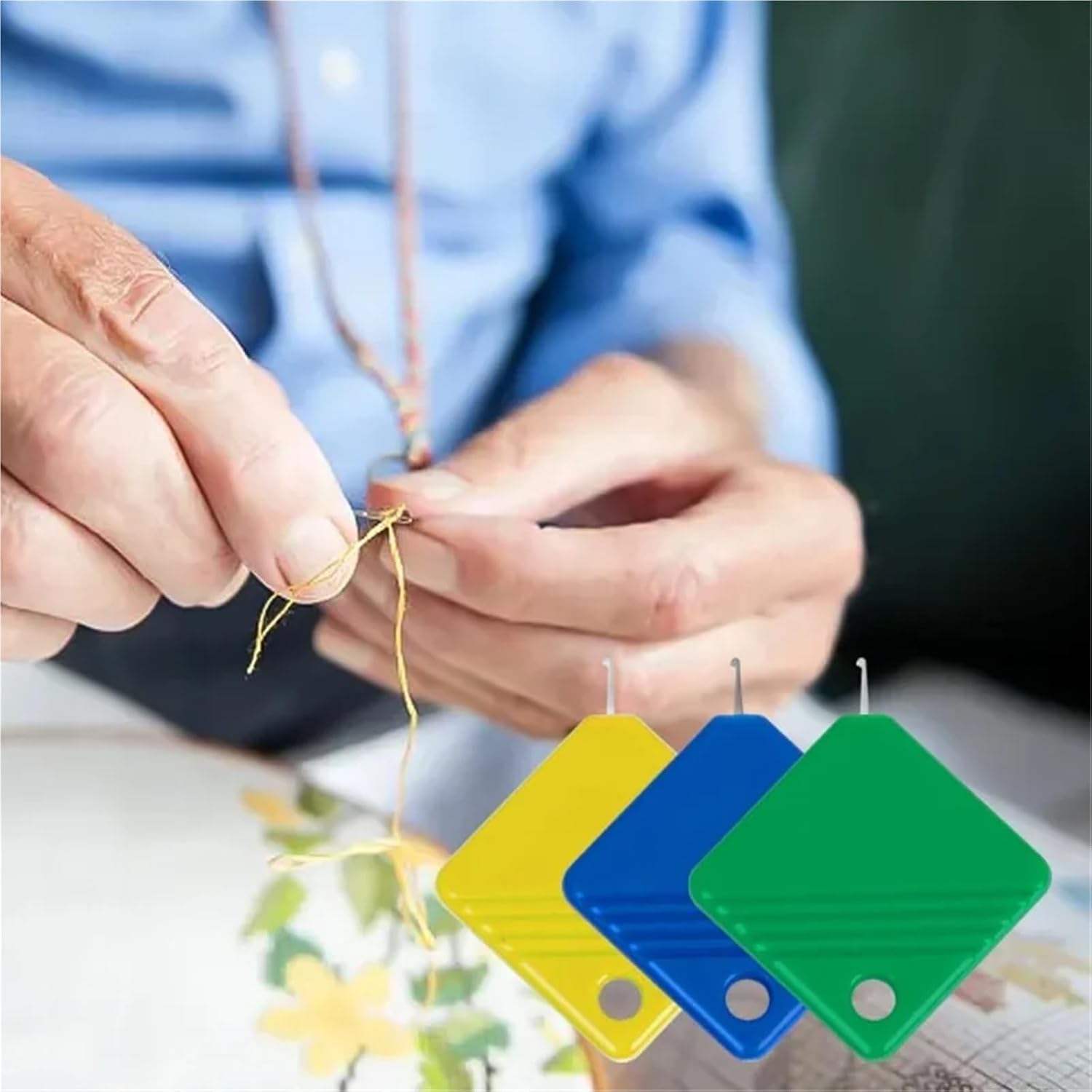 Needle Threaders 400x Hand Sewing Threader Quick Thread Insertion Elderly Guide Needle Thumb Machine Punch Stitch Tool