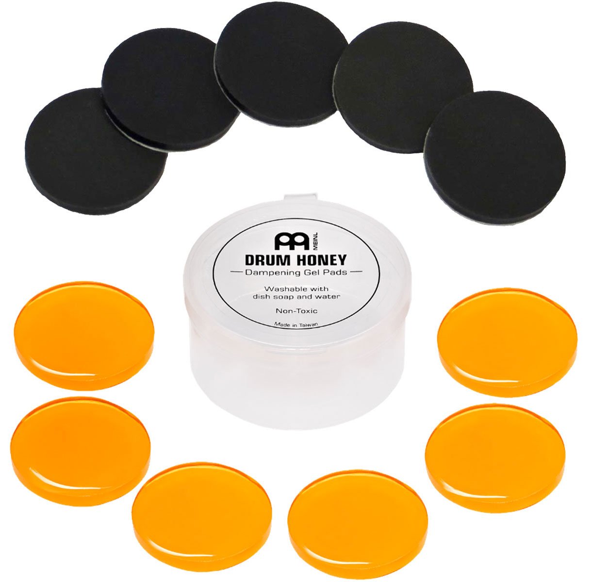 Meinl MDH Drum Honey Schlagzeug Dämpfer + keepdrum Damper Pads