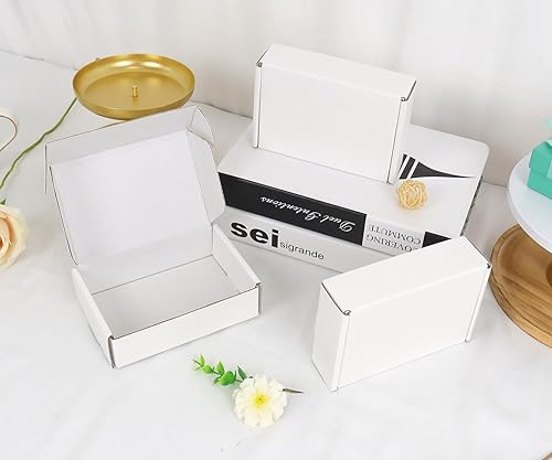 Miniatura 130 de Cajas de envío pequeñas de 6 x 4 x 2 pulgadas para pequeñas empresas, paquete de 30 cajas de correo moradas, caja de embalaje de cartón corrugado