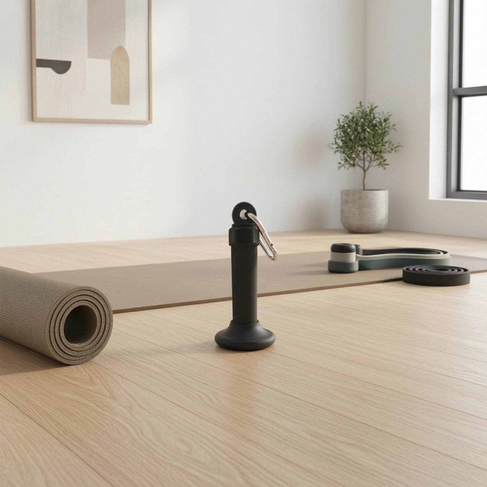Impugnatura con Moschettone Antiscivolo Maniglia con Moschettone Testurizzata Impugnatura Ergonomica per Appassionati di Fitness, Palestra