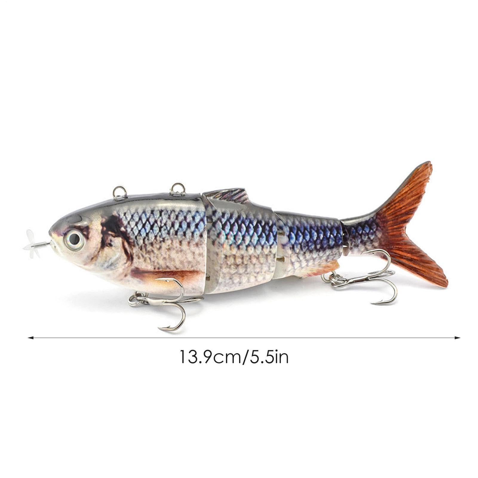 USB Ricaricabile Esca da Pesca Esca da Nuoto con Ganci