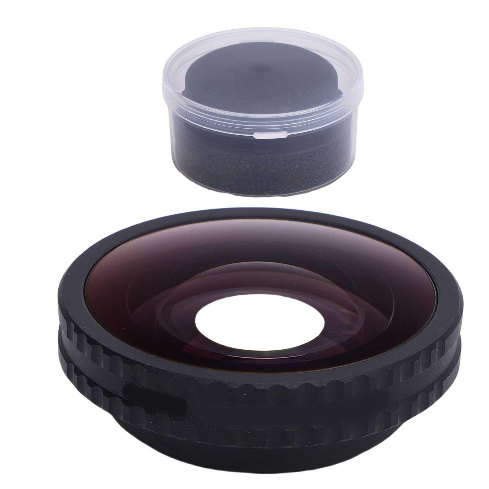 ASHATA Obiektyw FOV 185 Stopni do Kamery Sportowej 5 Pro, Szerokokątny Obiektyw HD, Dwuwarstwowy Powlekany Obiektyw Aparatu, Szkło Optyczne HD Aluminiowa Rama Akcesoria do Filtrów o