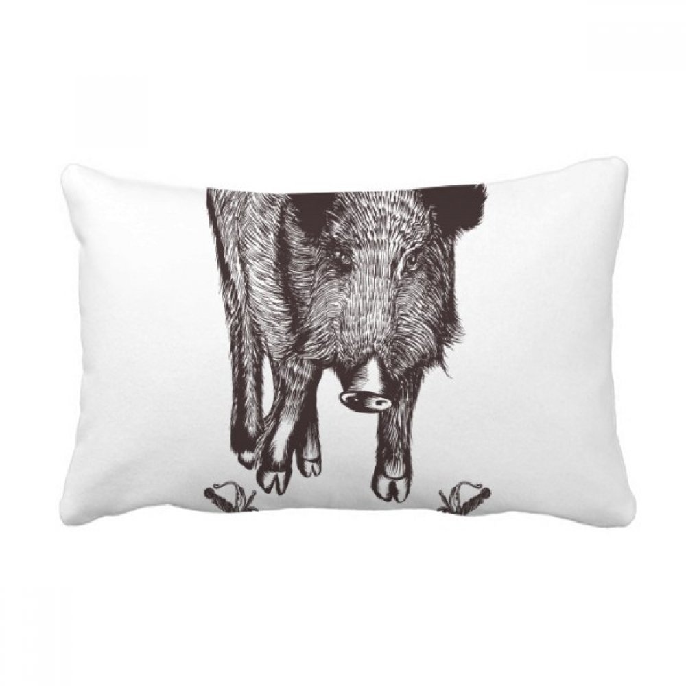 Coussin sanglier style baroque idée cadeau originale 16x24 pouces pour décoration salon
