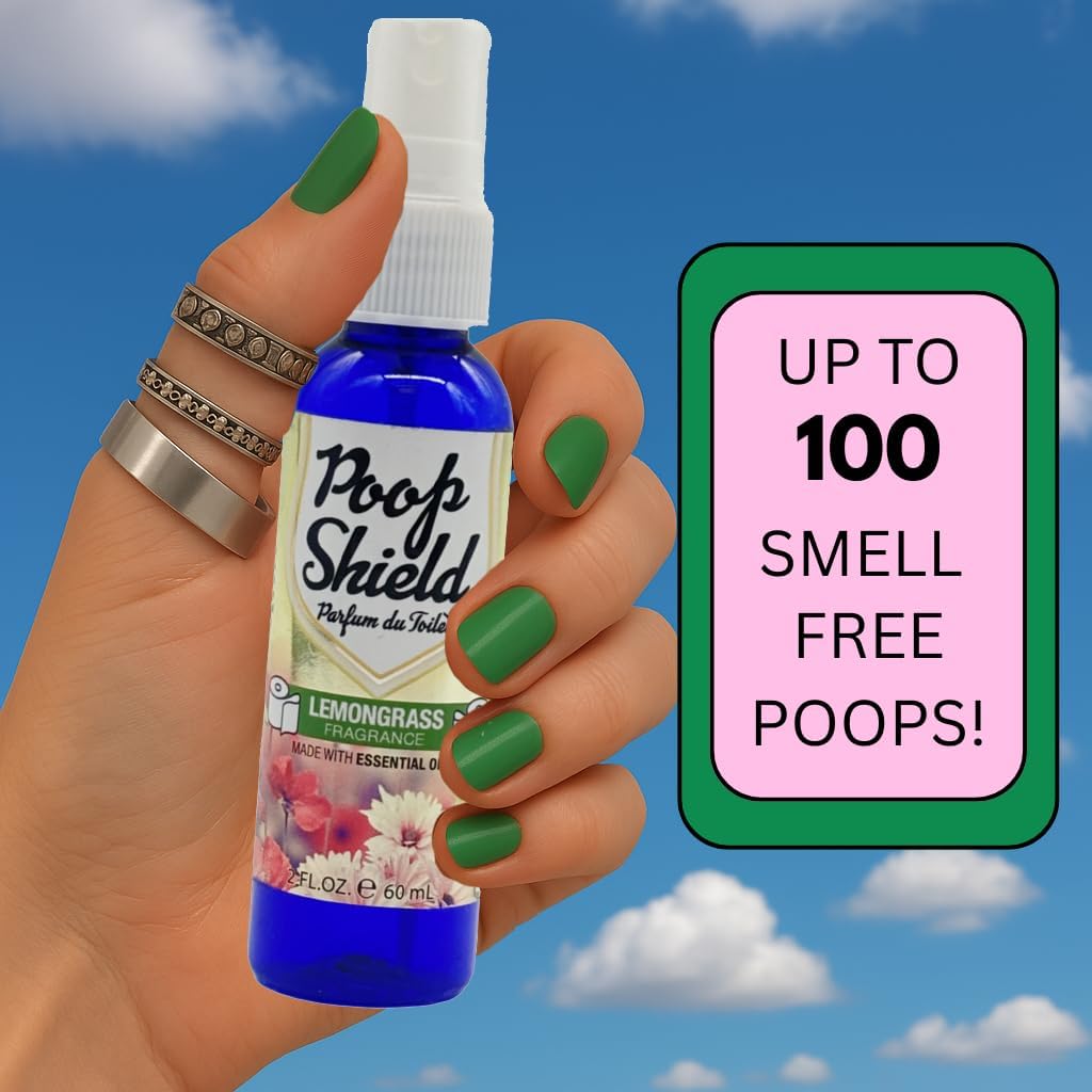 Mystic Romance Poop Shield Toilet Spray Set, Toilet Odor Eliminator, Bathroom Spray, Poop Spray, Essential Oil Toilet Spray, Travel Size Bathroom Air Freshener (2 oz & 8 oz Set Lemongrass) image 3