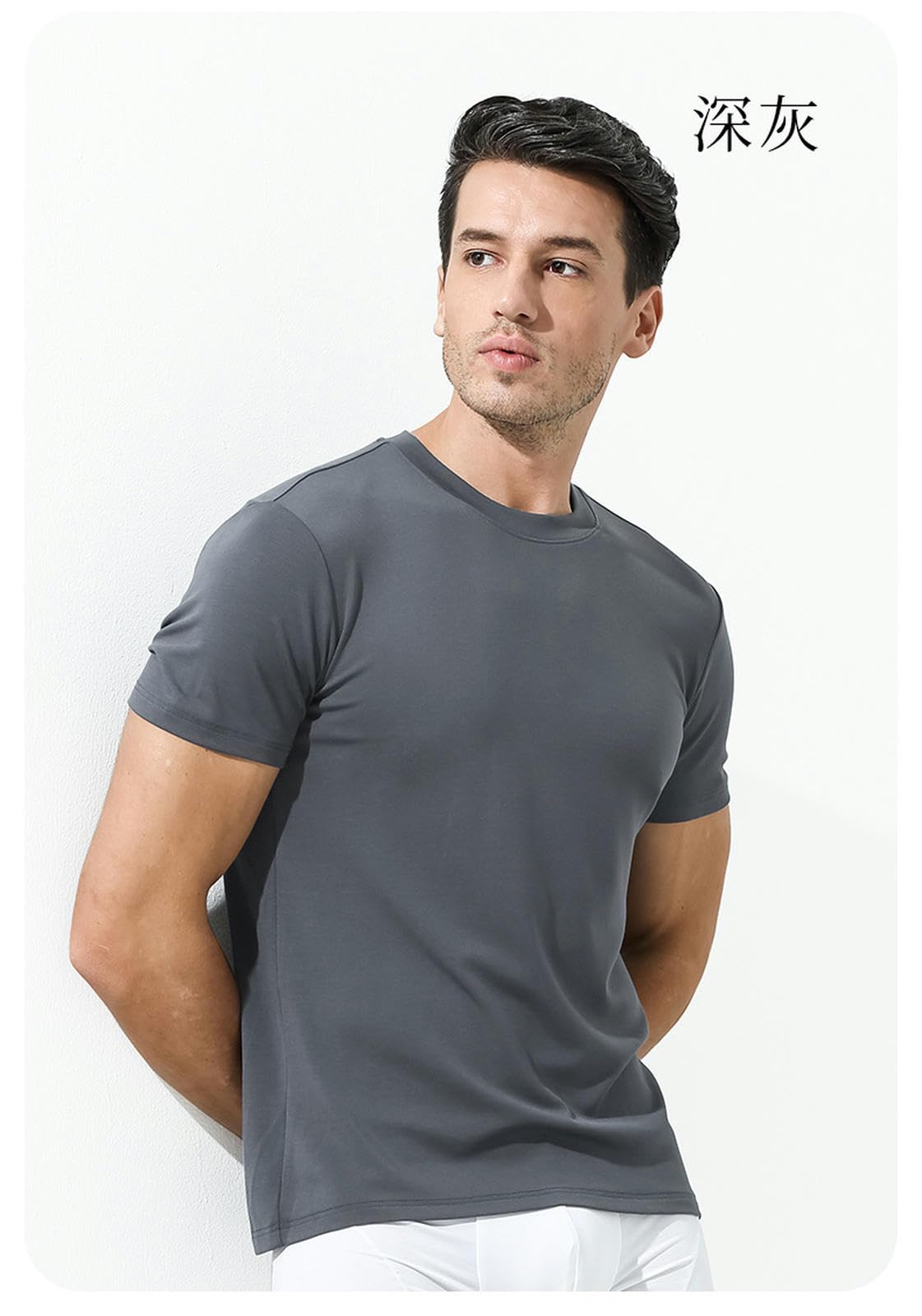 Męskie t-shirty, cienkie, z krótkim rękawem