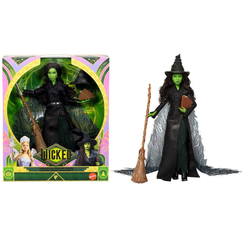 Mattel Universal Pictures’ Wicked: for Good Deluxe Elphaba Fashion Doll with Removable Outfit & 4 Accessories, Inspired by The Movie