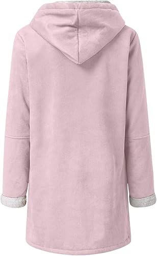 Miniatura 4 de Chaquetas de invierno para mujer 2022 a la moda, abrigos cálidos de vellón suave y mullido, sudadera con capucha Sherpa de talla grande, parkas de