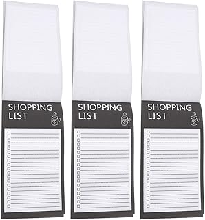 Alipis Magnetic Grocery List Notepad for Refrigerator 3pcs with Magnetic Backing Household to Do List Memo Pads for Kitchen Organization