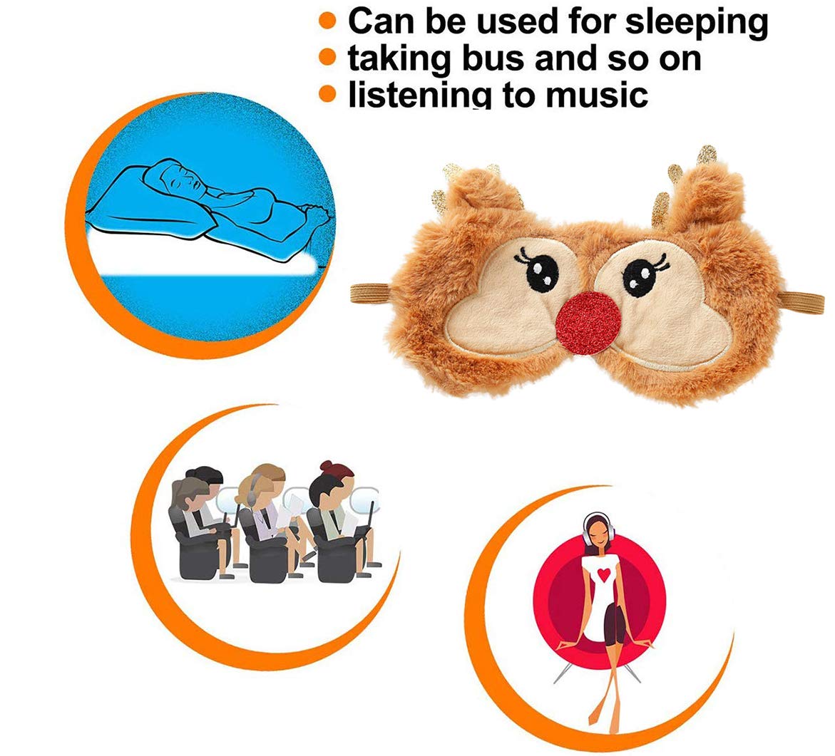 iwobi 5 Stks Cartoon Bunny Slaap Masker, Konijn Oog Masker