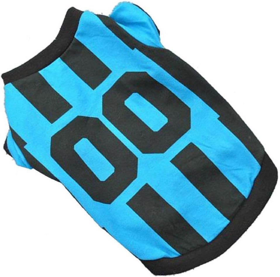 2017 Hot Pet Shirts! AMA(TM) Pet Puppy Small Dog Ball Clothes Chihuahua Cotton Vest T-Shirt Doggy Apparel Costume (L, Blue)