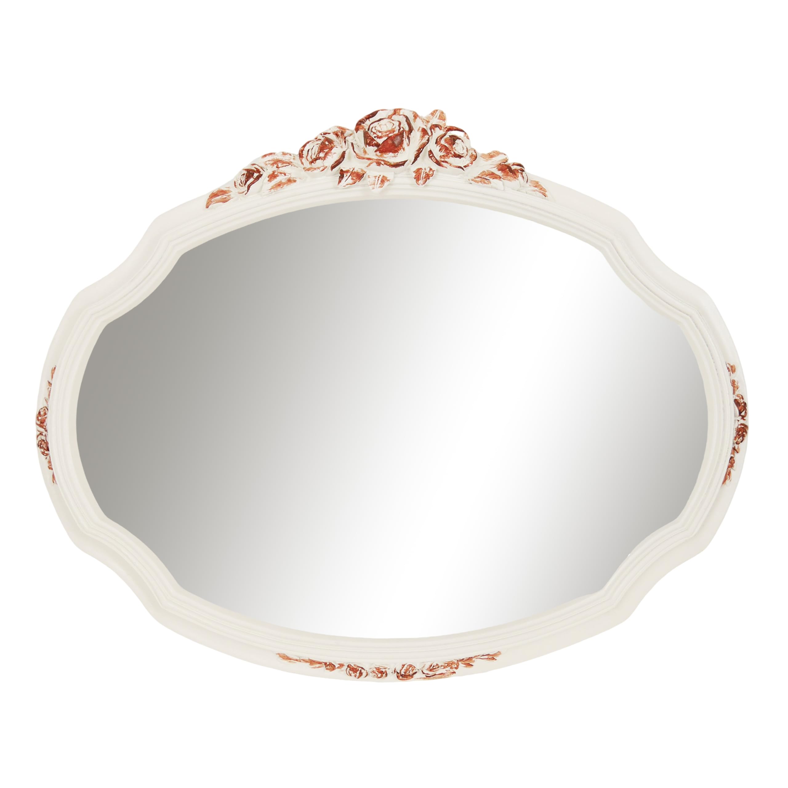 Amazon.com: iAmoy Vintage Oval Wall Mirror with Rose Floral