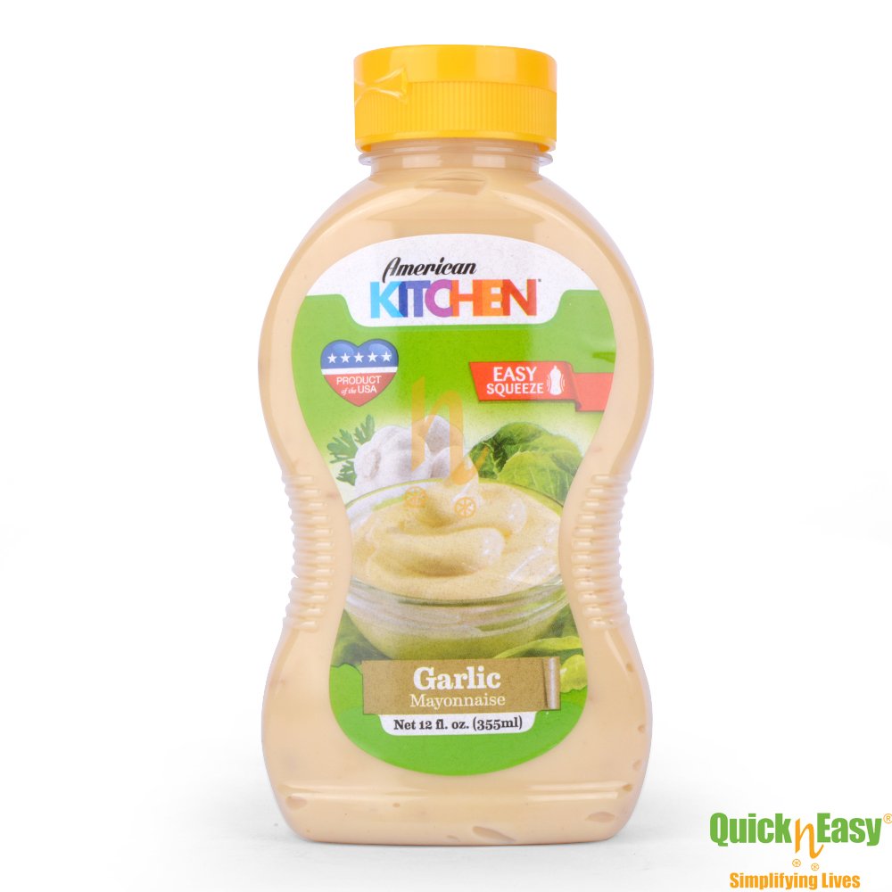 American Kitchen Mayonnaise, Roasted Garlic, 355ml