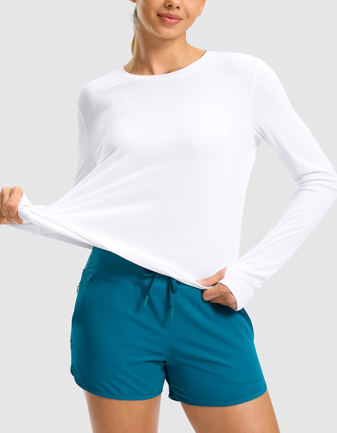 Soothfeel Long Sleeve Workout Tops for Women Lightweight Athletic Running Gym Active Shirts UPF 50+ Quick Dry Hiking Tops - Image 2