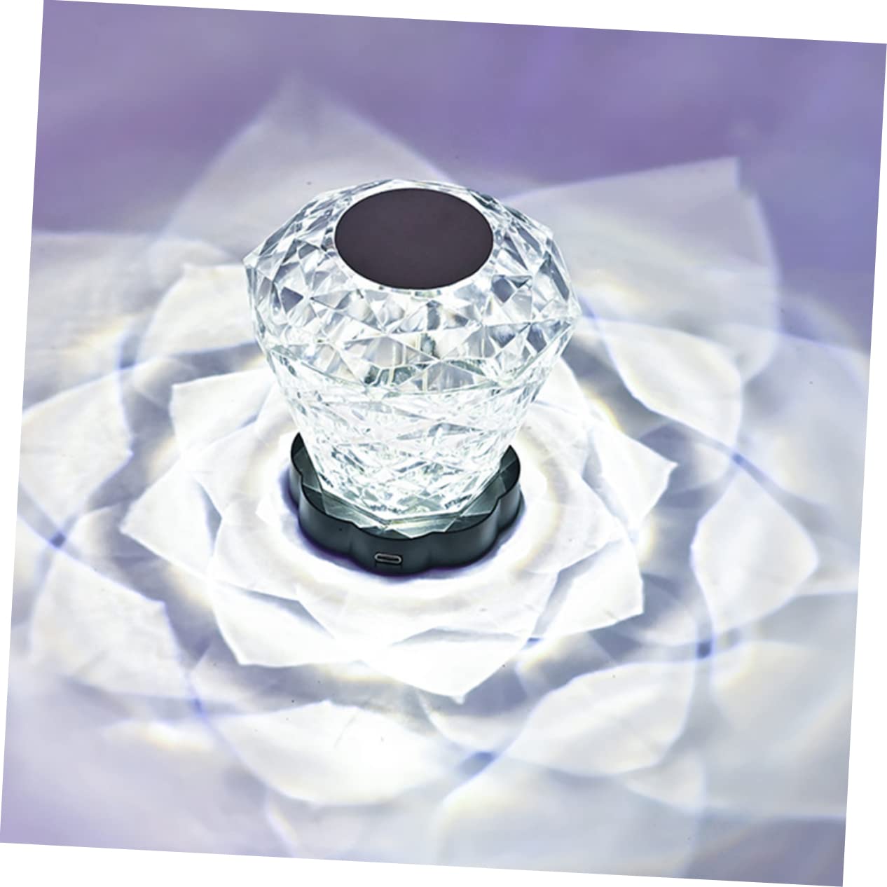 KKXXYQFC Lampada Diamond Night Light Lampada da scrivania Senza Fili Lampada Crystal Touch Lampada in Rosa Lampada da Tavolo Ricaricabile Luce Notturna Ricaricabile Batteria al Litio da 800 mAh Luce