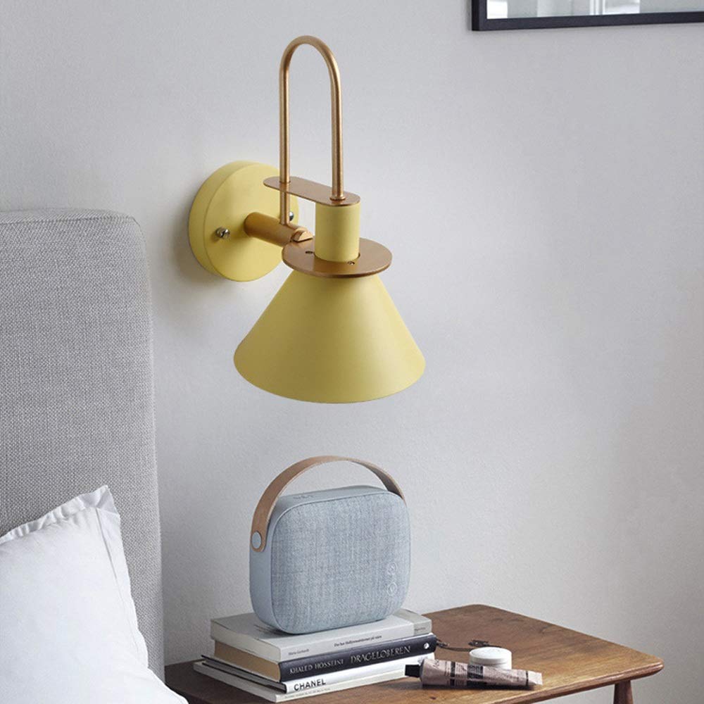 SXECAEPS Led Wrought Iron Wall Lamp E27 Lighting Fixtures Amen Industrial Style Living Room Indoor Light Corded Electric for Kitchen Bedroom Interesting