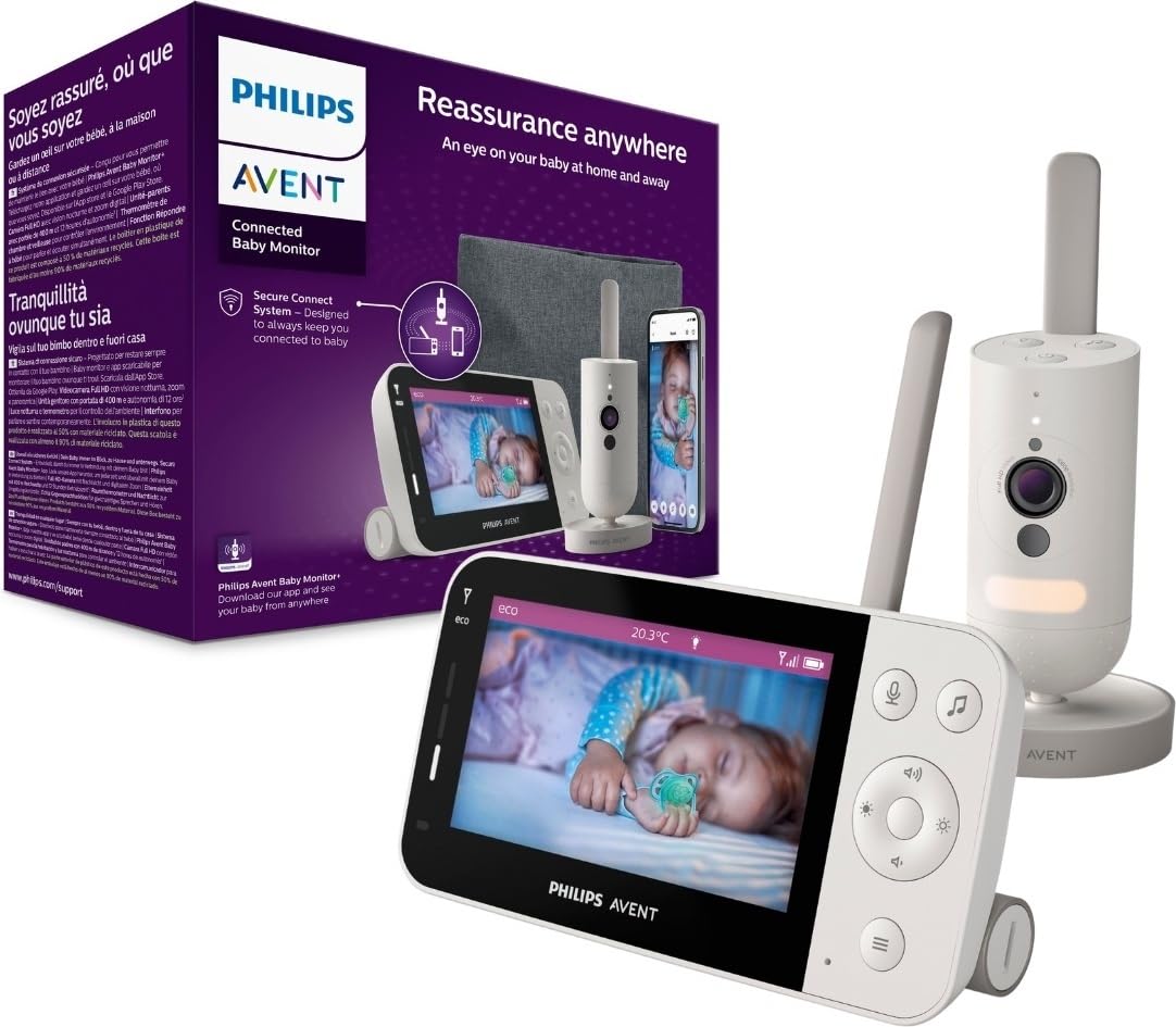 Philips Avent SCD953/26 Moniteur Vidéo Connectée - Écran de 4,3" Full HD, WiFi, Longue Autonomie de la Batterie