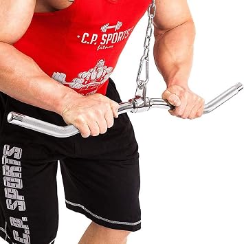 Exercise Handle, Cable Attachment Pull Down Handle for Cable Machines, Lat Pull Down Bar Attachment, Home Gym, Press Down Handle, Abs, Back, Muscle Training, Weight Training