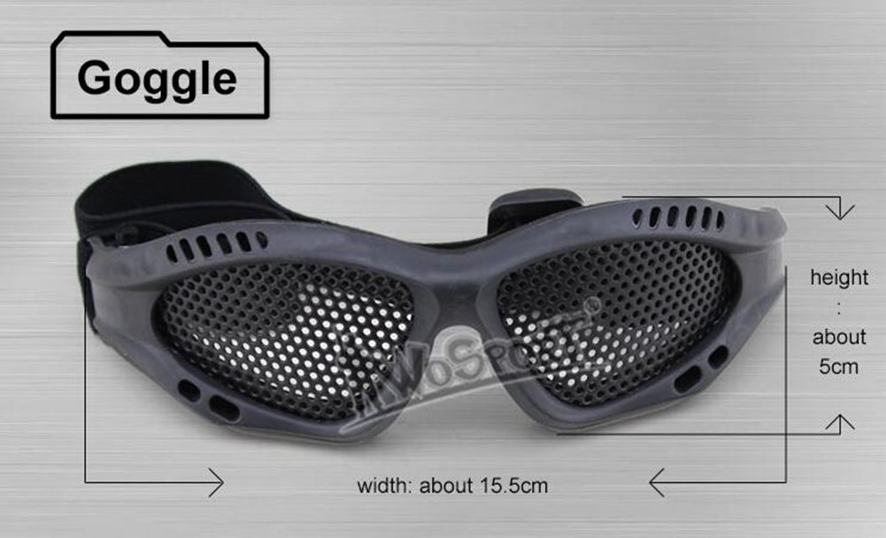 Tactical Occhiali da Sci Occhiali da Sole Protezione Esterna Con Metallo Maglia In Acciaio per CS Gioco di Guerra Airsoft Paintball Occhiali di Sicurezza