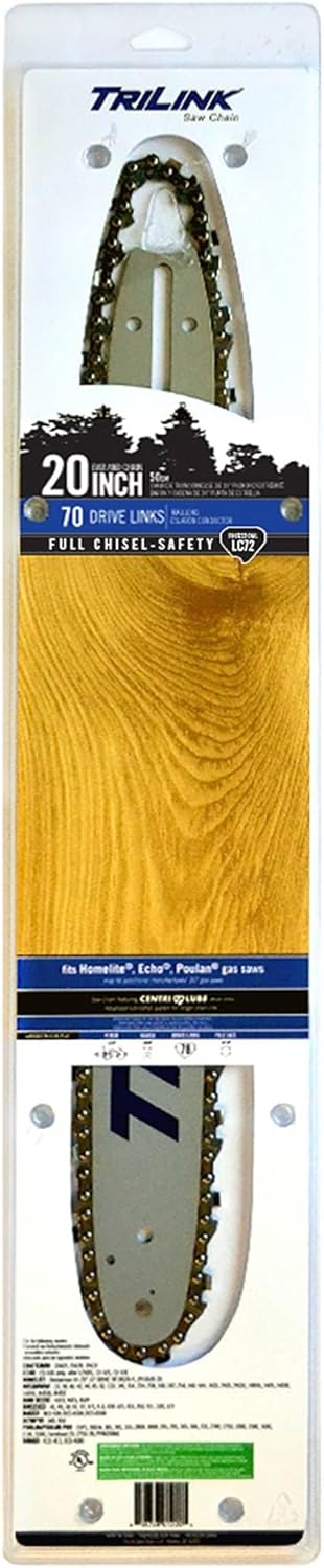 Bar & Chain Combo 20 inch Laminate 3/8" Std .050 72DL Compatible With/Replacement For Partner 550, 650, F55, P50, P51, P55, P65, P70, P85, P100, R11 D72 / K095