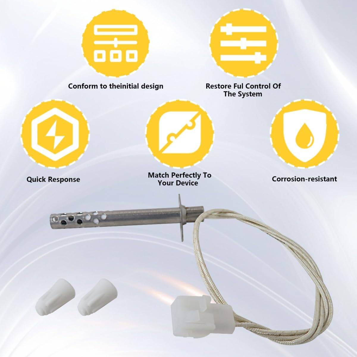 Furnace Ignitor 41-604 Hot Surface Ignitor Replacement for R0bertshaw Armstrong Model 601 - Welsdolk