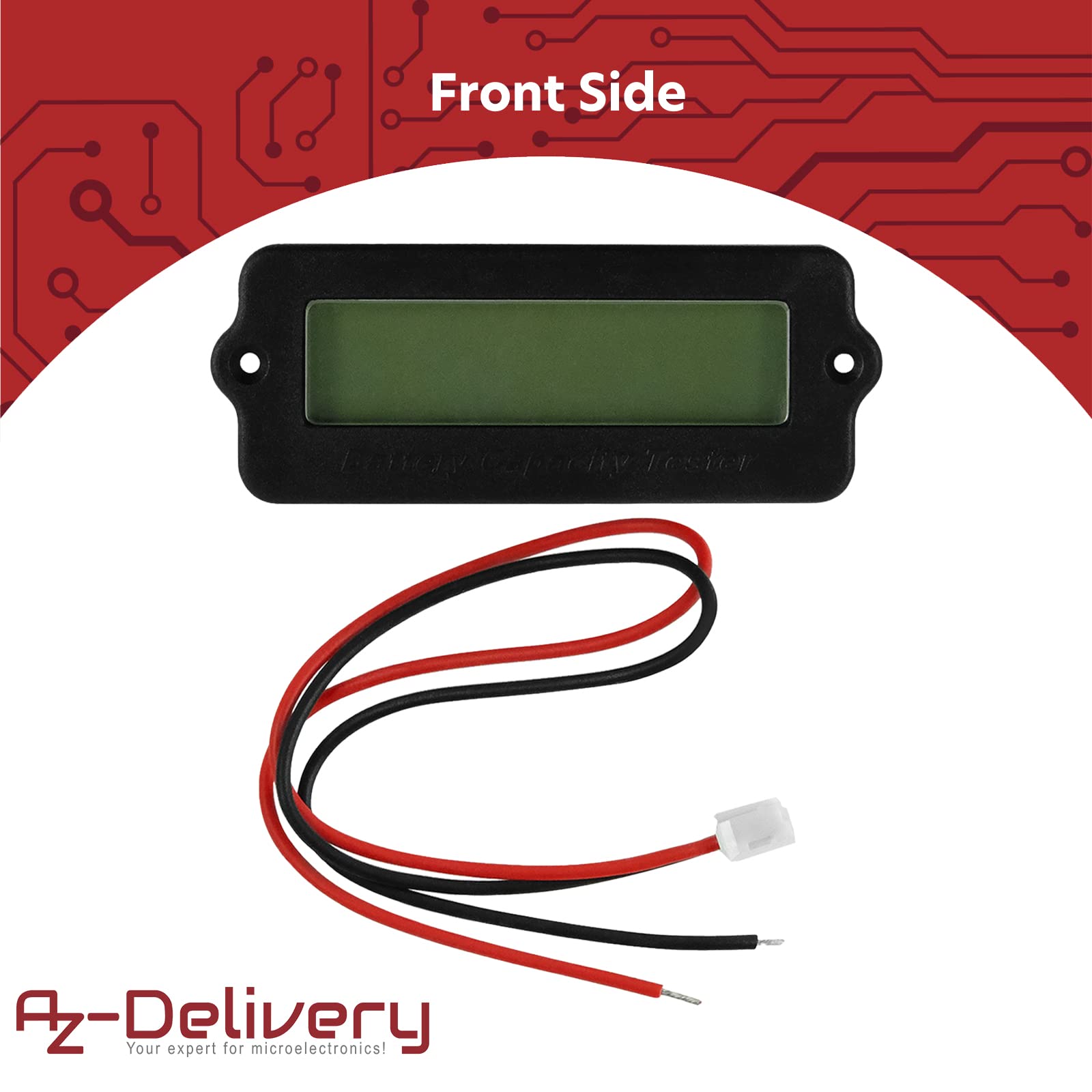 AZDelivery 3 x 12V LY6W indicatore capacità batteria con schermo LED verde retroilluminato