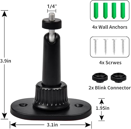 Miniatura 6 de Paquete de 2 soportes de pared adhesivos fuertes para Blink Outdoor 2K+ Outdoor 4/3, Blink XT / XT2, Blink Mini2K+/Mini2/Mini, instalación de 2