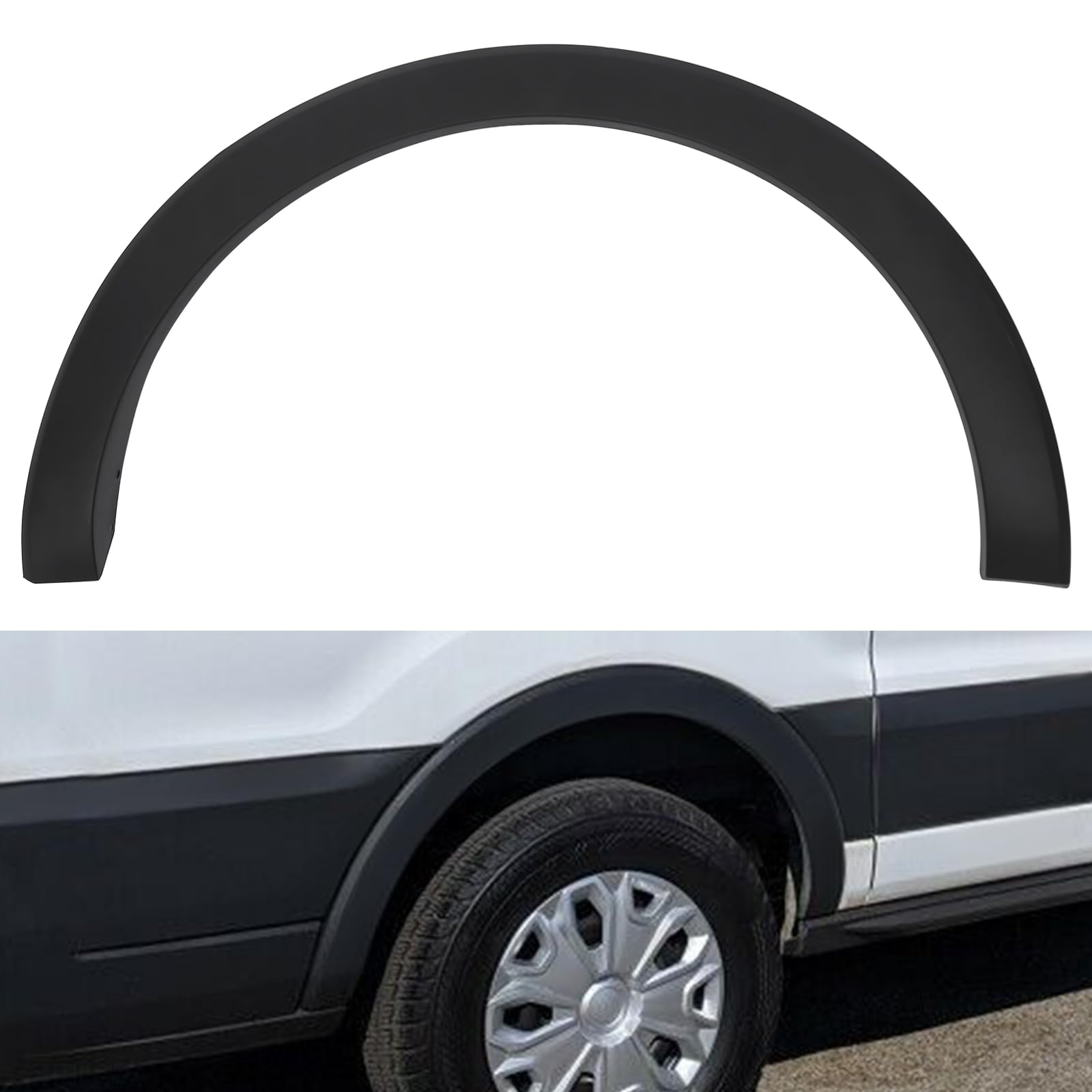 Right Passenger Side Fender Flare For 2015-2023 Ford Transit 150/250/350 – Black ABS Wheel Arch Trim, Direct Replacement - View #4