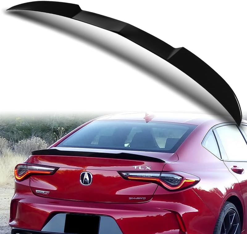 Stay-Tuned W-Power ABS Material V-Style Rear Trunk Lid Duckbill Spoiler Wing Compatible with 2021-2025 Acura TLX, Exterior Accessories, Auto Body Kit Replacement Parts (Pearl White)