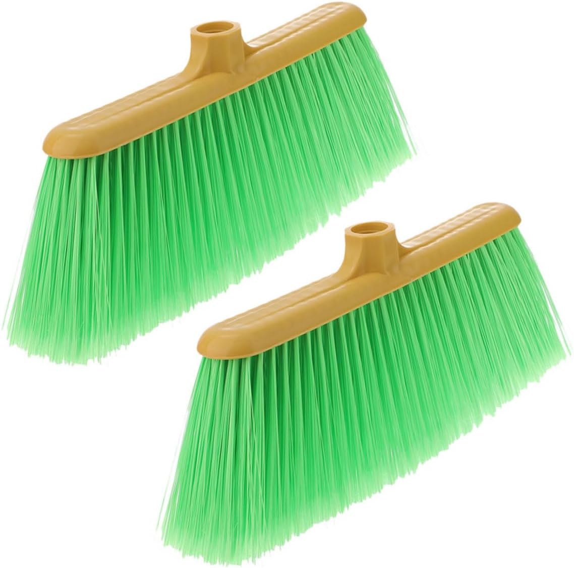 COLLBATH 2pcs Sweeper Replacement Part Broom Replacement Dense Bristle Design Plastic Broom Head for Home Office Restaurant