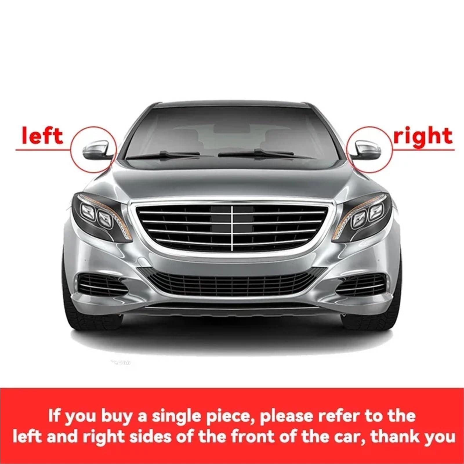 Naklejka przeciwmgielna na lusterko Osłony lusterek wstecznych pasujące do Mercedes-Benz W204 E W212 W176 W246 CLS C218 GLA X156 ABS Włókno węglowe Czarny połysk(Carbon fiber pattern)