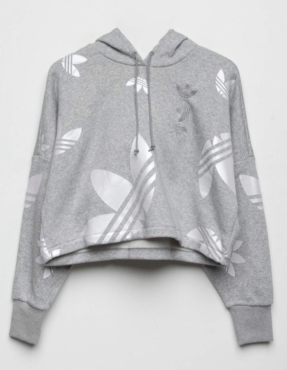 adidas Originals Women's Large Logo Cropped Hoodie Sweatshirt