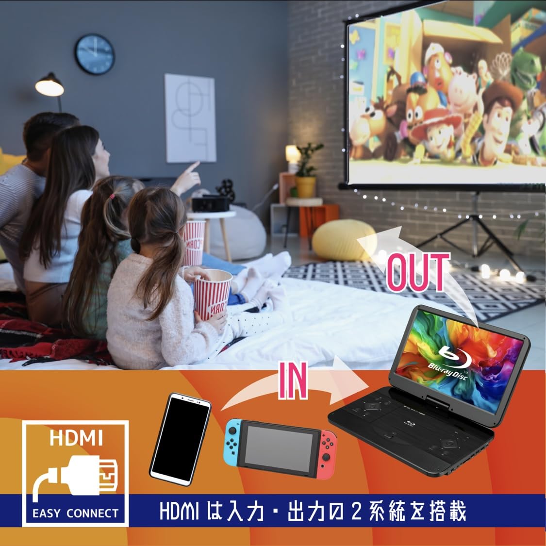 Amazon | 15.6インチ ポータブルブルーレイプレーヤー BD/DVD/USB/SD