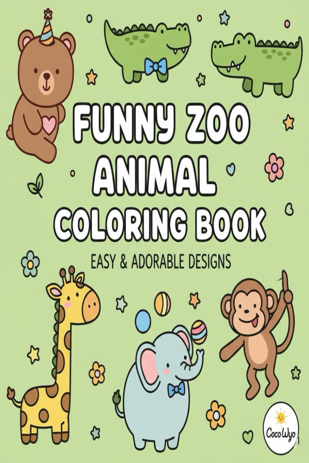 Fun Zoo Animals: A Fun Animal Coloring Book for Kids