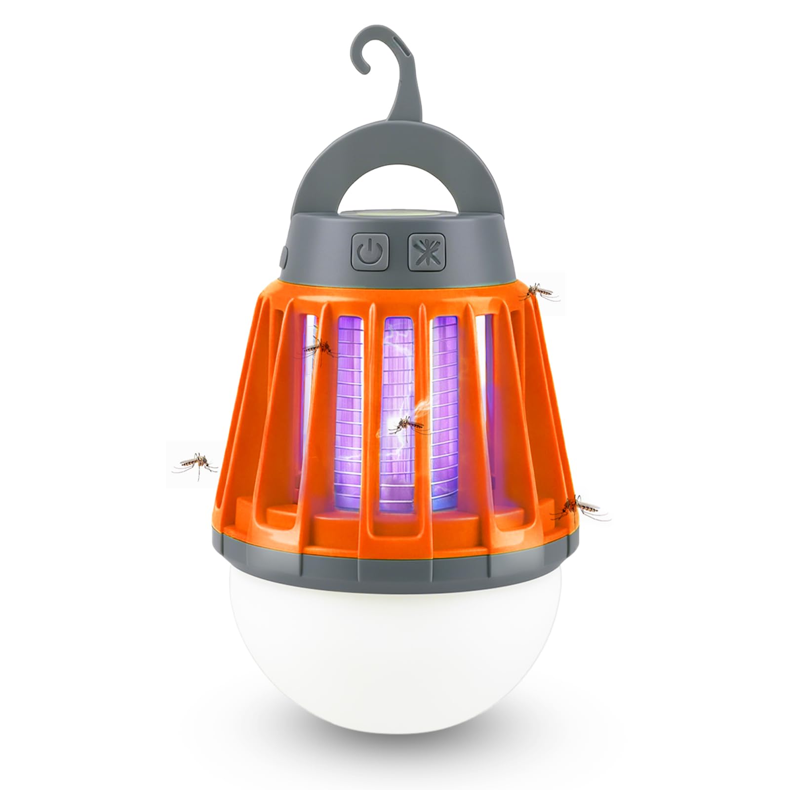 Mosquito Repellent Lamp Camping Lantern, USB Rechargeable LED Camping Light Mosquito Killer Lamp, IPX6 Waterproof Bug Zapper, Retractable Hook, Portable Insect Killer for Outdoor Tent Emergency