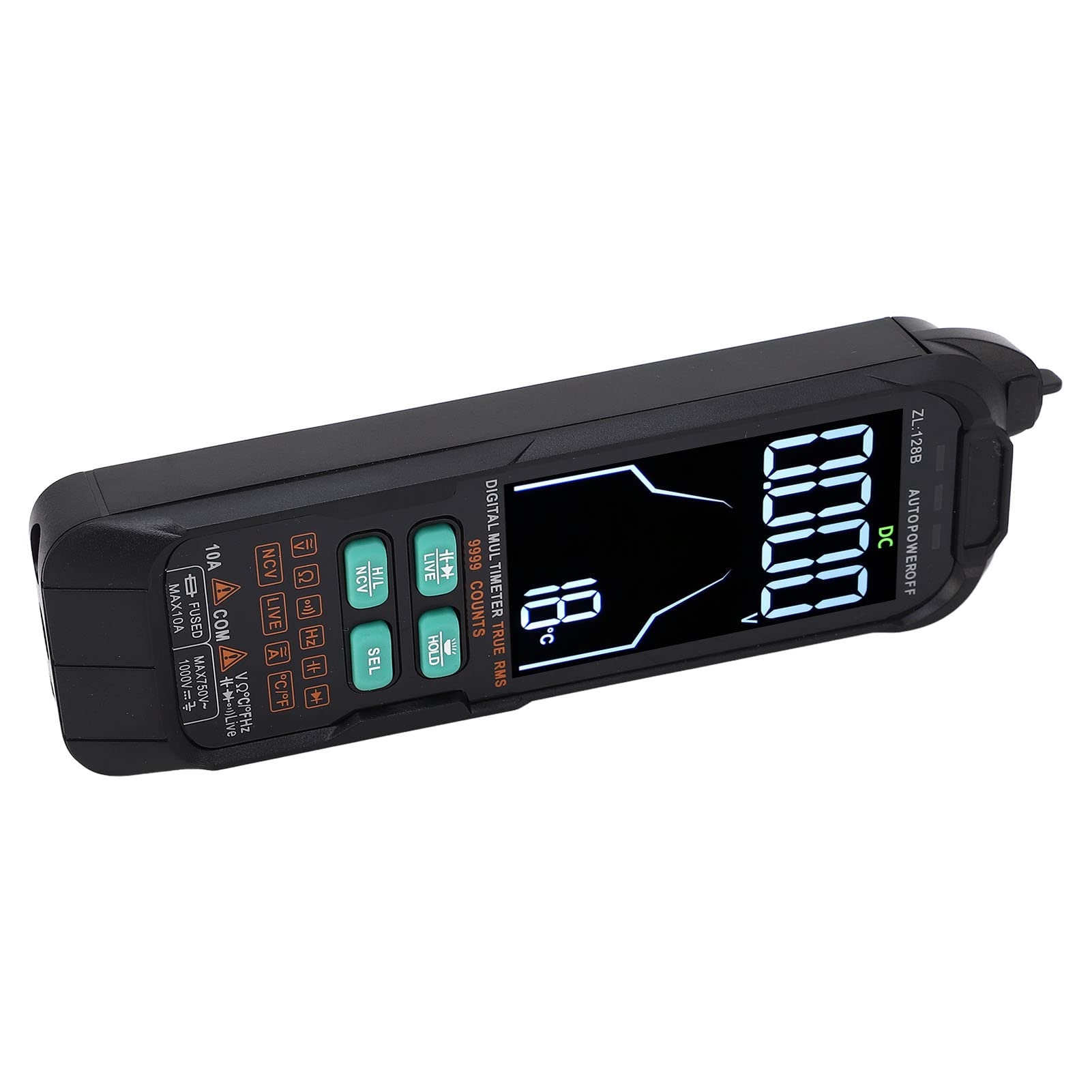 Multímetro digital portátil, pantalla grande retroiluminada, probador de corriente de voltaje preciso para proyectos domésticos y científicos, material ABS, 1000 mAh