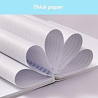 Vista 4 de Spiral Notebook - College Ruled Notebook, 5.6'' x 8.25'', 80 Sheets / 160 Pages, Notebook with Twin-Wire Binding, Journals for Women - Pink