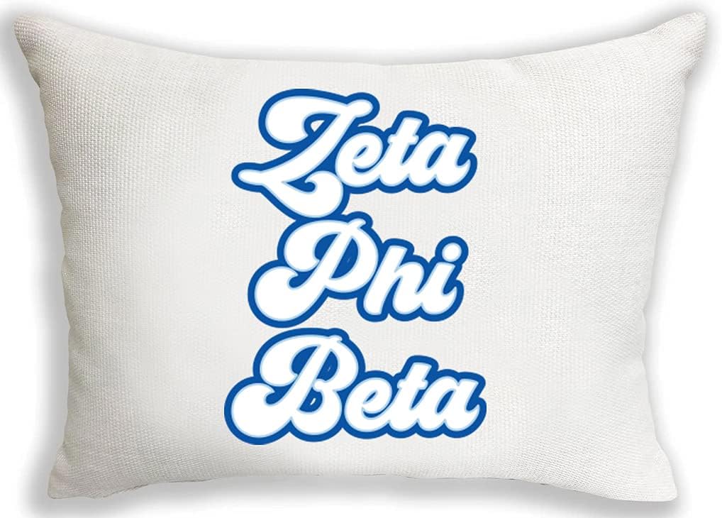 Sorority Shop Zeta Phi Beta Pillow - Zeta Phi Beta Decorative Pillow 12" X 16" – Sorority Gift for ZPB Woman