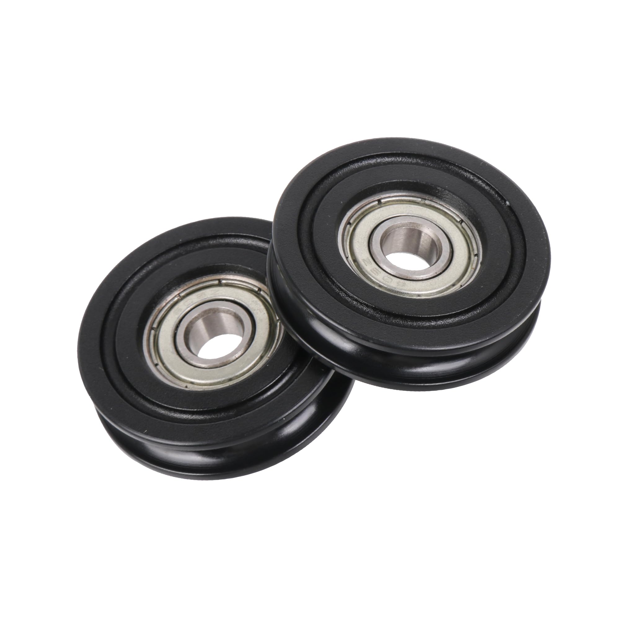 Kunststoffbeschichtete Rillen-Riemenscheibe mit abgedichtetem Lager, 8 mm ID x 40 mm Außendurchmesser, Schwarz, 30 Stück