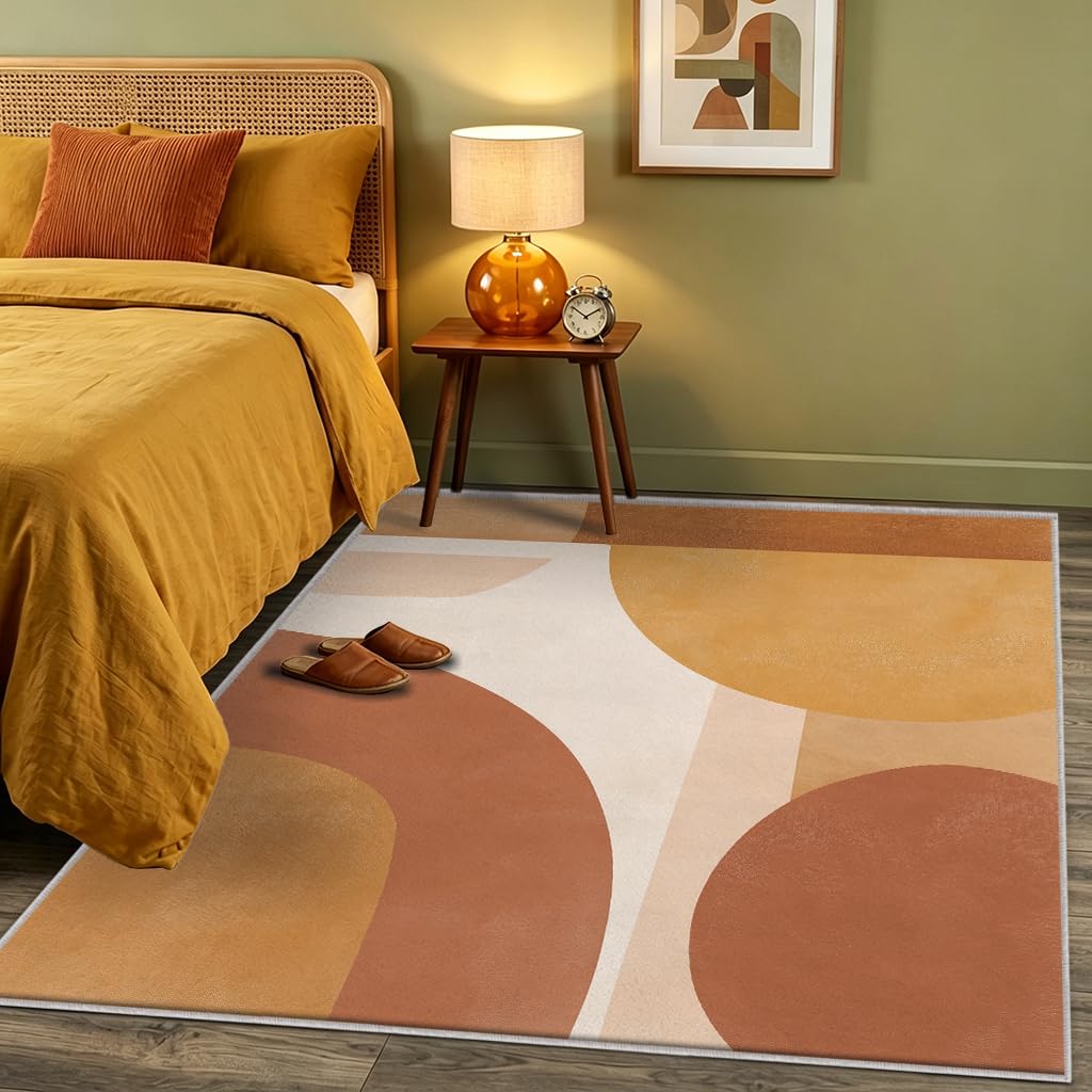 Teppich Mid Century Wohnzimmer Groß 200 x 300 cm