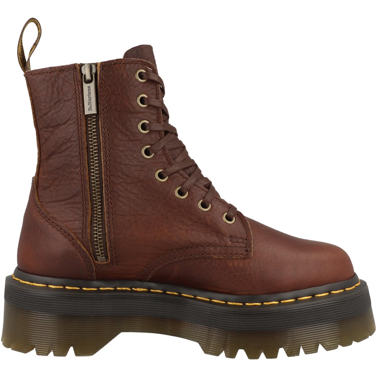 Dr. Martens Jadon 8-Eye Leather Platform Boot for Men and Women White Polished Smooth 7 US Women6 US Men product thumbnail 6