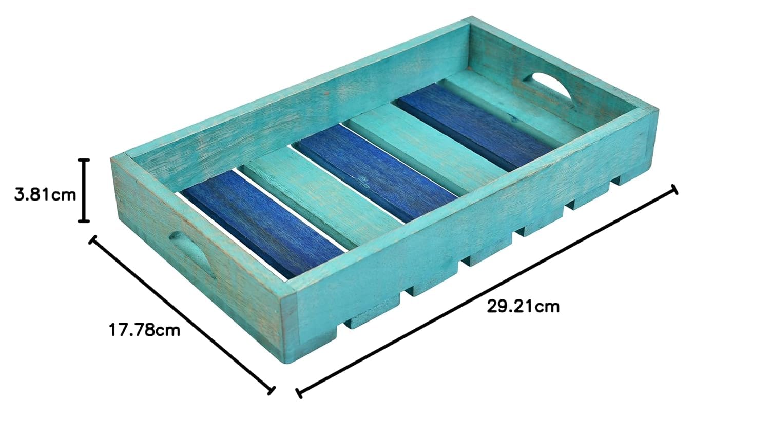 Craft Expertise Decorative Wooden Serving Tray, Multicolor, 11.5 Inches 4