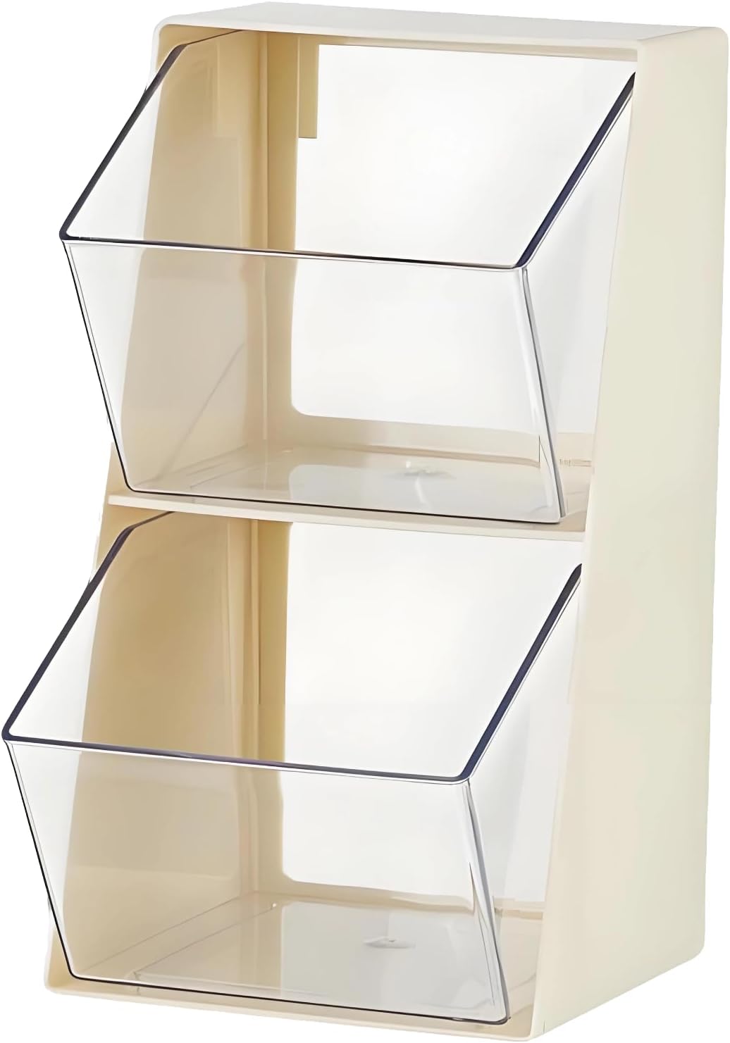 9.8 X 5.43 X 4.9 in Coffee Pod Holder, White 2-Tier, Tea Bag Storage, Open-Top Countertop Organizer