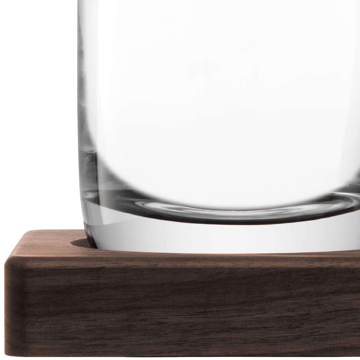 LSA Whisky Renfrew karafka 1,1 l przezroczysta i podstawa z orzecha włoskiego | 1 jednostka | ręcznie robione szkło i drewno | WH11