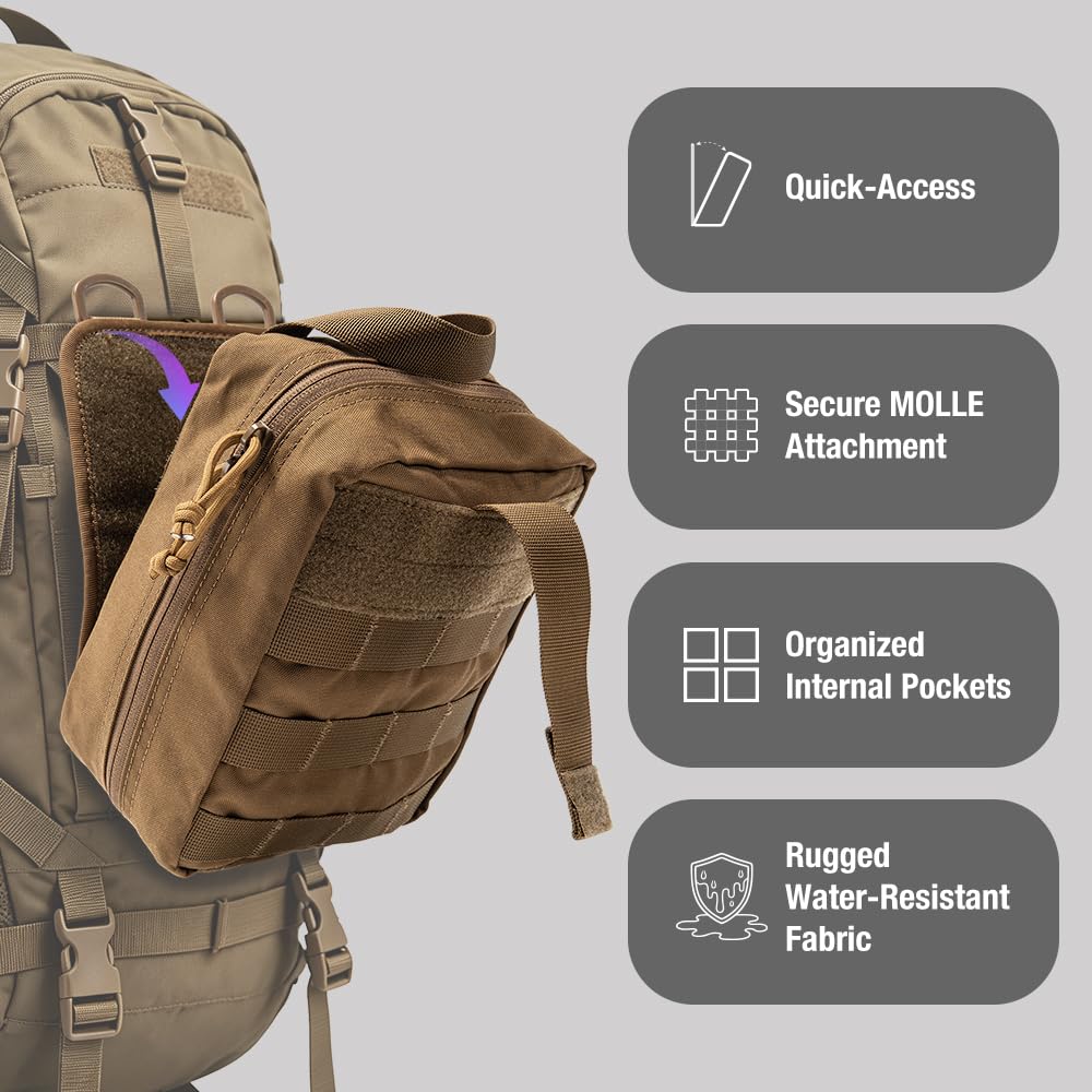 TSPRO Borsa Tattica Militare MOLLE, Pouch per Kit Primo Soccorso IFAK