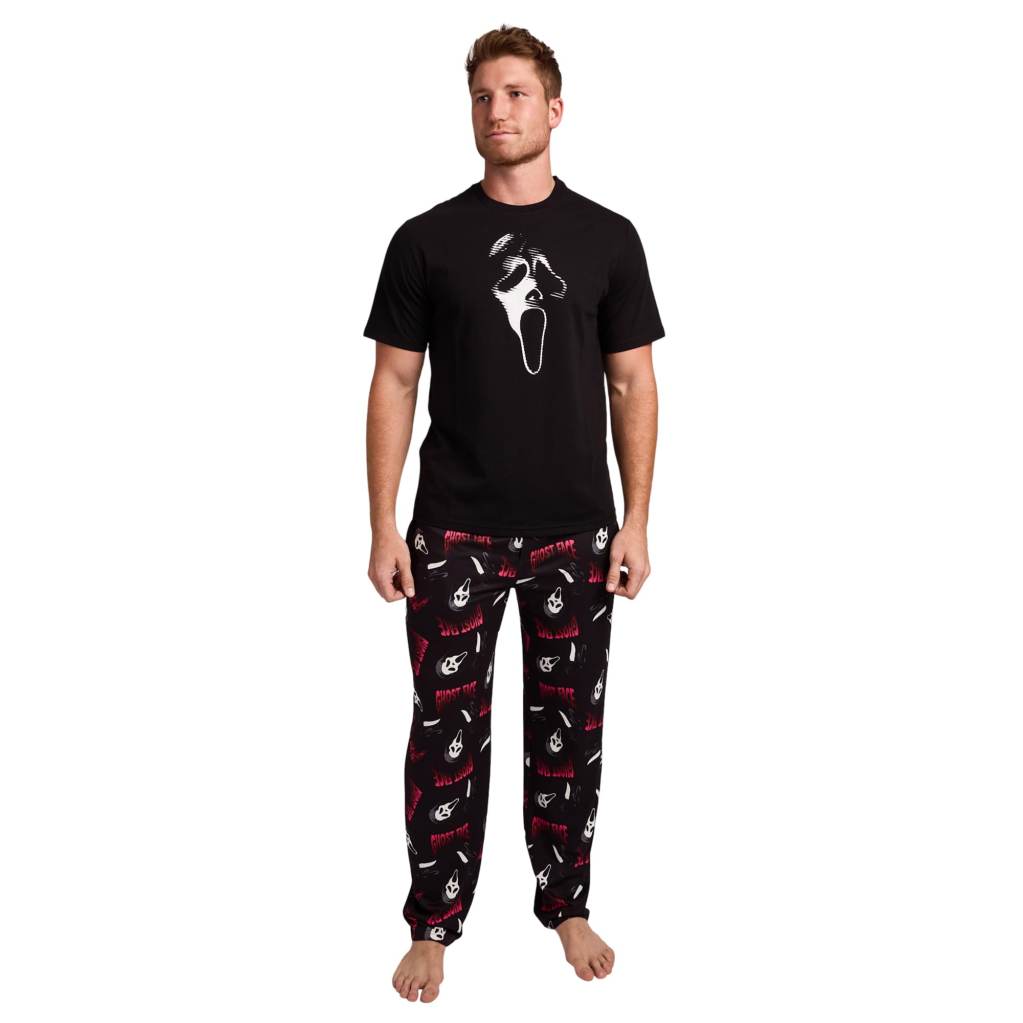 Bioworld Ghostface Mask Men's 2-Pack Pajama Set