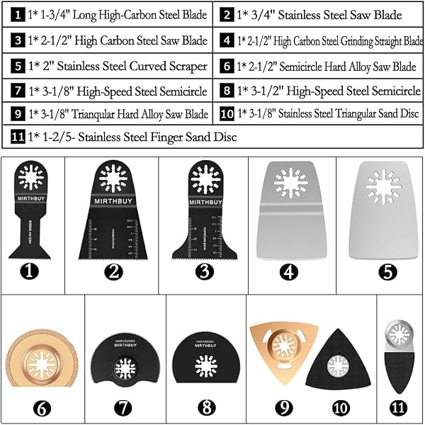 100 Piece Oscillating Blade Set Multifunction Accessories Set - 4