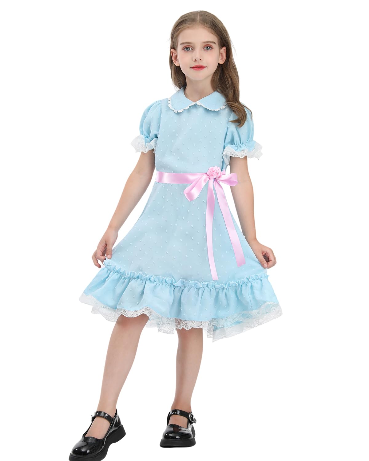 Amazon.com: CR ROLECOS The Grady Twins Costume for Kids Girls Blue Creepy  Sister Scary Doll Dress Halloween Party B150 : Clothing, Shoes & Jewelry