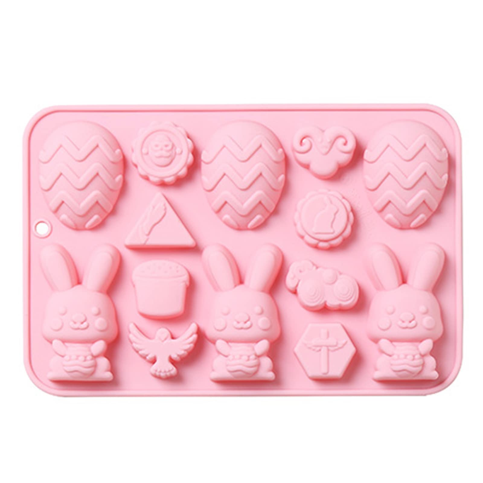 Buxuaaaa Mold Egg Shaped Silicone Mold Theme Non-Stick Soft and Easy to Use Home Gift Exquisite Handicrafts Easter Molds for Chocolate