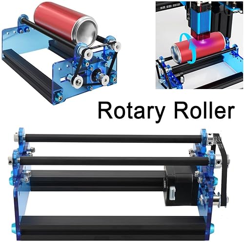 Miniatura 4 de WEBCAB Rodillo giratorio láser, grabador láser eje Y rodillo rotatorio módulo de grabado eje 360 giratorio, máquina grabadora para grabar objetos